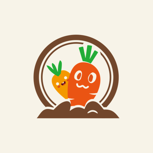 萝钵力标志:两根胡萝卜